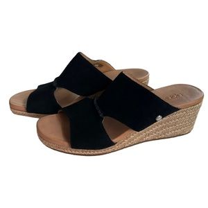 UGG Eirene Espadrille Wedge Sandal, Black, Women’s 7.5